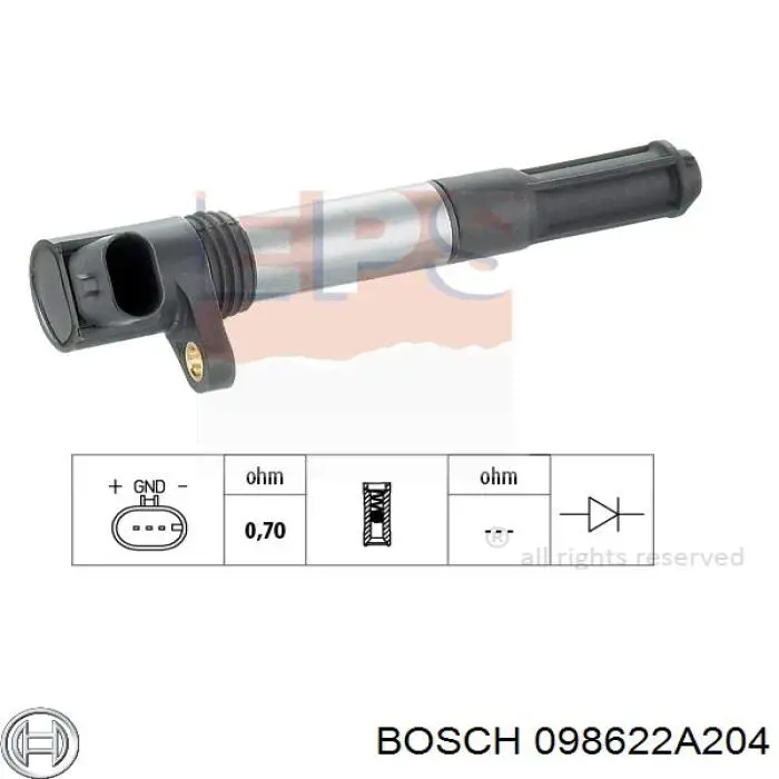 098622A204 Bosch cewka zapłonowa