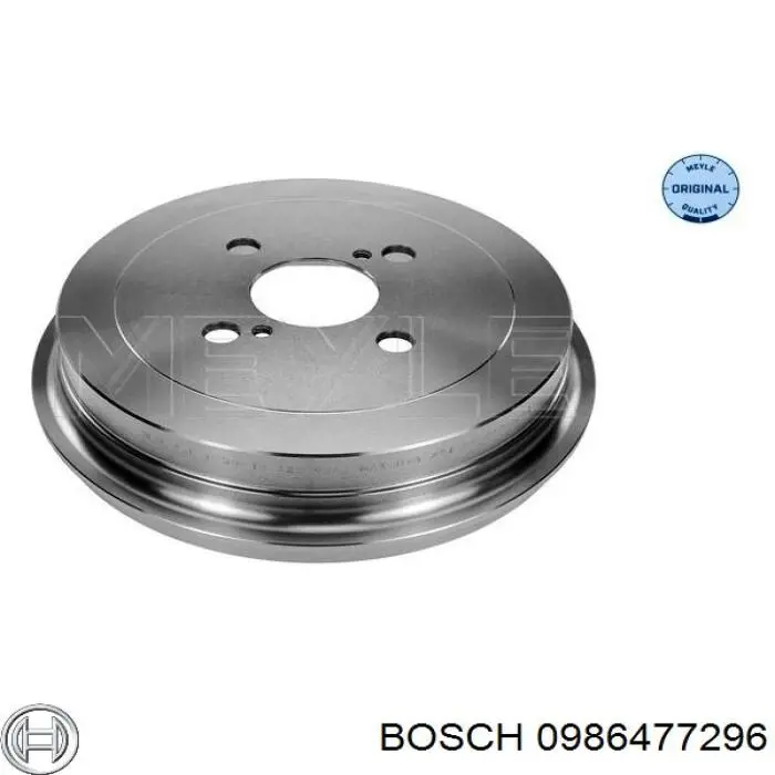 0 986 477 296 Bosch bęben hamulcowy tylny