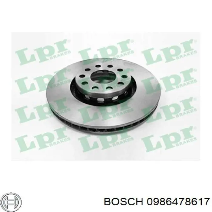 Do koszyka 0986478617 Bosch Tarcza hamulcowa przednia