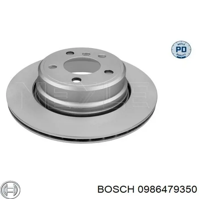 Do koszyka 0986479350 Bosch Tarcza hamulcowa tylna