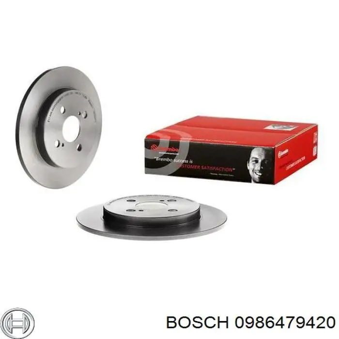 Do koszyka 0986479420 Bosch Tarcza hamulcowa tylna