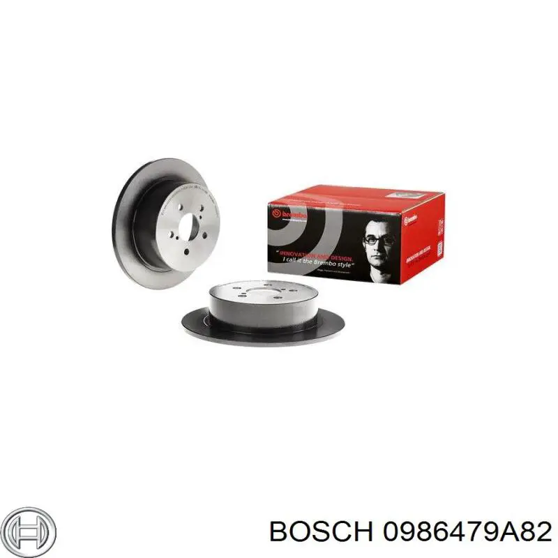 Tarcza hamulcowa tylna 0986479A82 Bosch