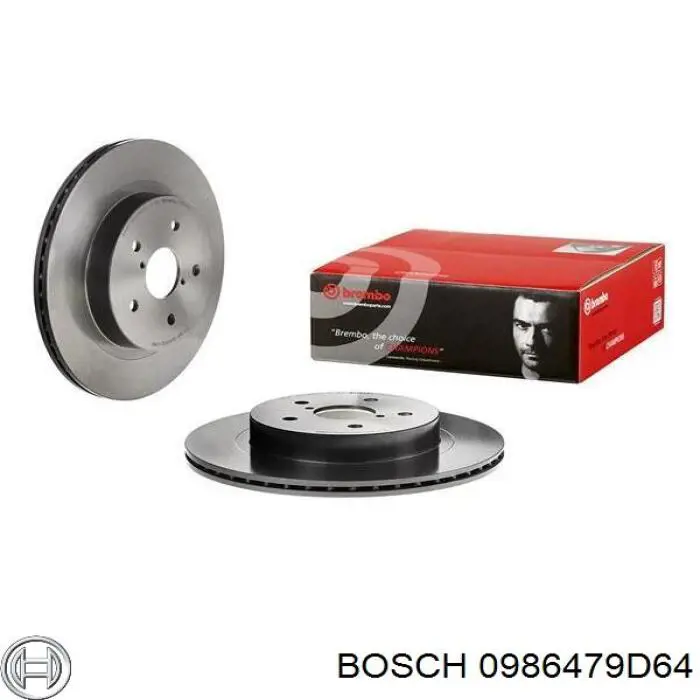 0986479D64 Bosch tarcza hamulcowa tylna
