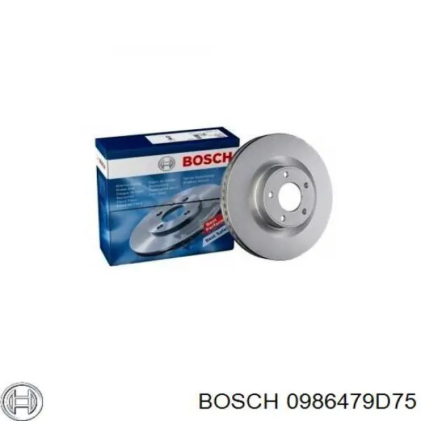 0986479D75 Bosch tarcza hamulcowa przednia