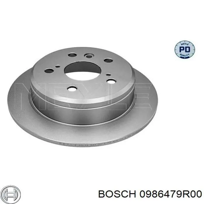 Tarcza hamulcowa tylna 0986479R00 Bosch