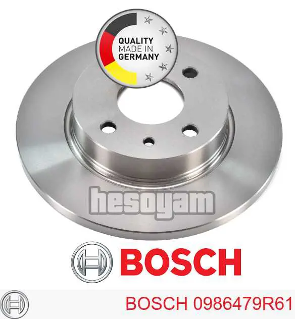 0986479R61 Bosch Tarcza hamulcowa przednia