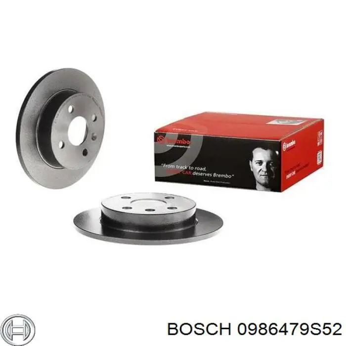 Do koszyka 0986479S52 Bosch Tarcza hamulcowa tylna