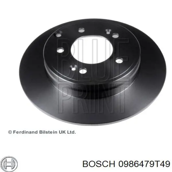 Do koszyka 0986479T49 Bosch Tarcza hamulcowa tylna