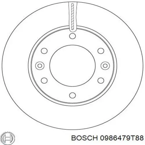 Tarcza hamulcowa przednia Bosch 0986479T88 cena, od 85,09 USD