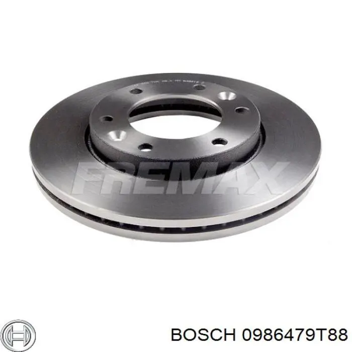 Do koszyka 0986479T88 Bosch Tarcza hamulcowa przednia