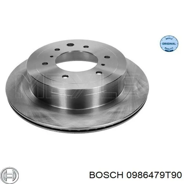 0986479T90 Bosch Tarcza hamulcowa tylna