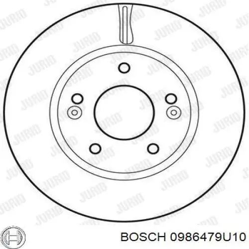 Tarcza hamulcowa przednia Bosch 0986479U10
