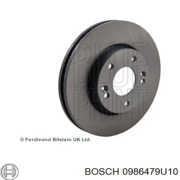 0986479U10 Bosch Tarcza hamulcowa przednia
