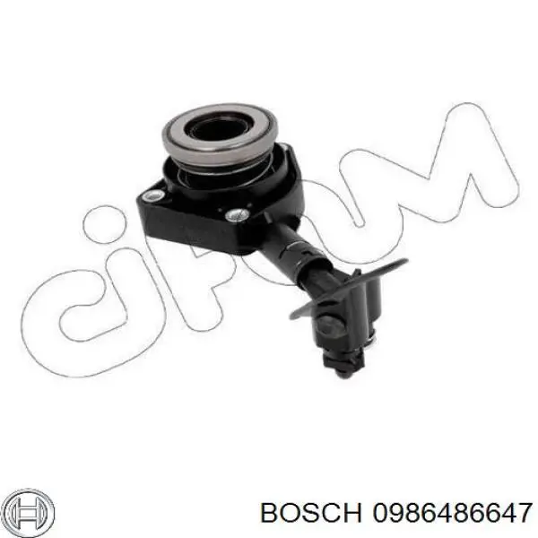 0986486647 Bosch Cylinder roboczy sprzęgła (wysprzęglik) w komplecie z łożyskiem wyciskowym