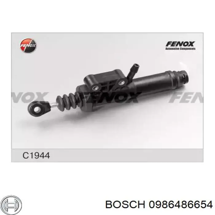 Cylinder sprzęgła główny Bosch 0986486654 cena, od 45,93 USD