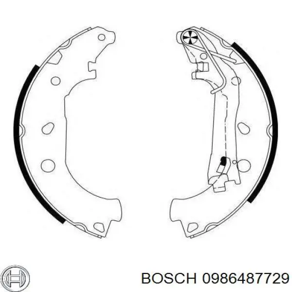 0986487729 Bosch klocki hamulcowe tylne bębnowe