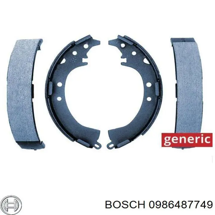 0986487749 Bosch klocki hamulcowe tylne bębnowe