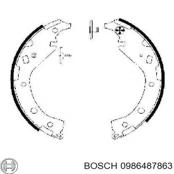 0986487863 Bosch klocki hamulcowe tylne bębnowe