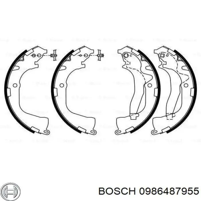 0986487955 Bosch klocki hamulcowe tylne bębnowe