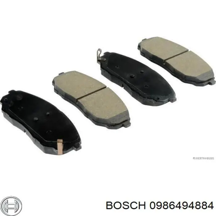 0986494884 Bosch klocki hamulcowe przednie tarczowe