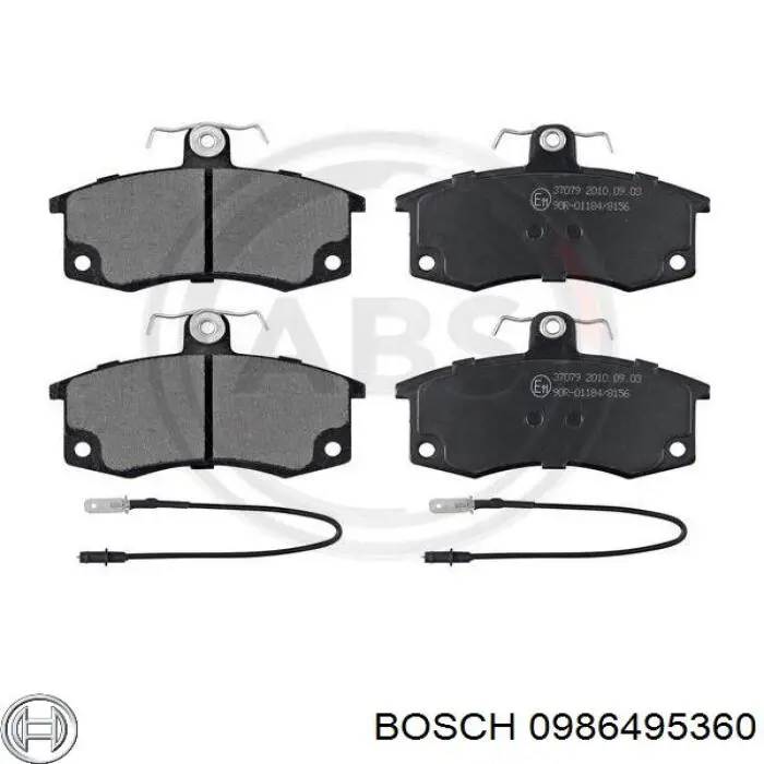 0986495360 Bosch klocki hamulcowe przednie tarczowe