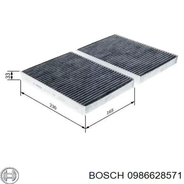 0986628571 Bosch filtr kabiny