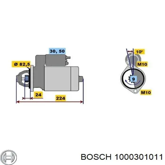 Do koszyka 1000301011 Bosch Tuleja rozrusznika