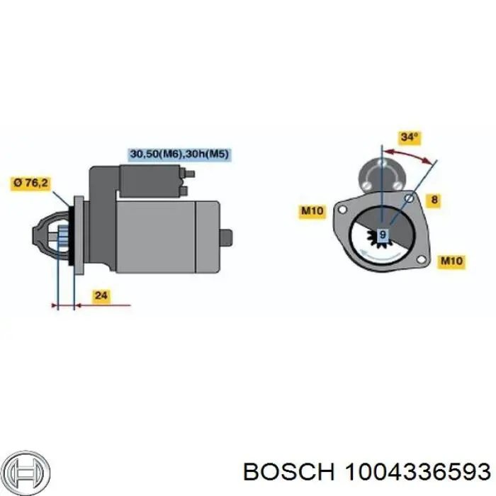 Uchwyt szczotki rozrusznika Bosch 1004336593