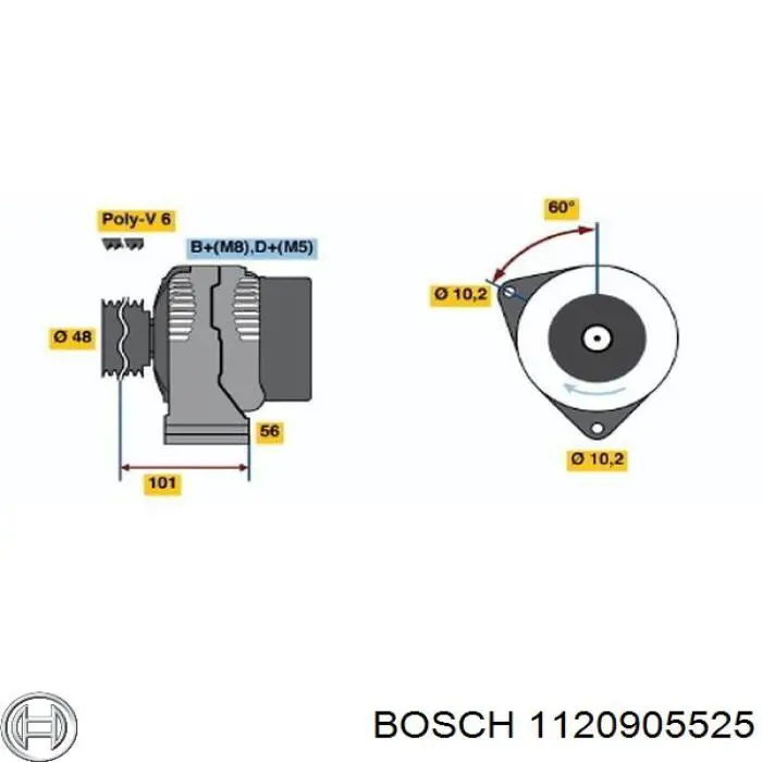 Łożysko alternatora Bosch 1120905525 cena, od 5,22 USD