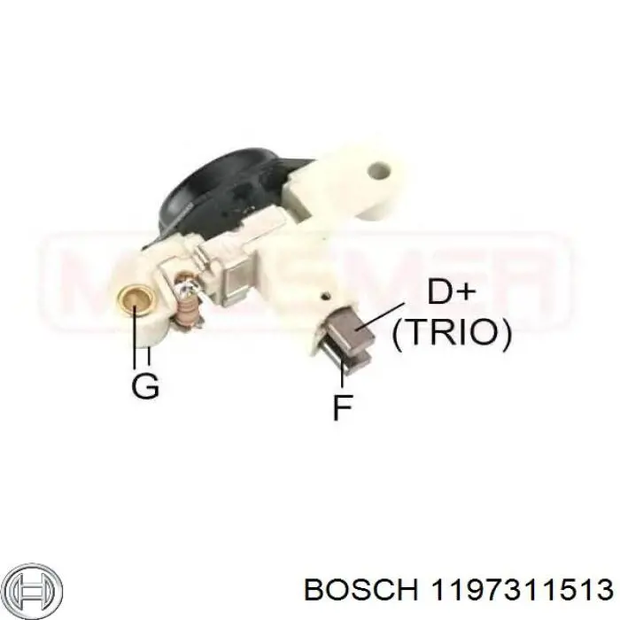 Do koszyka 1197311514 Bosch Regulator alternatora (przekaźnik ładowania)