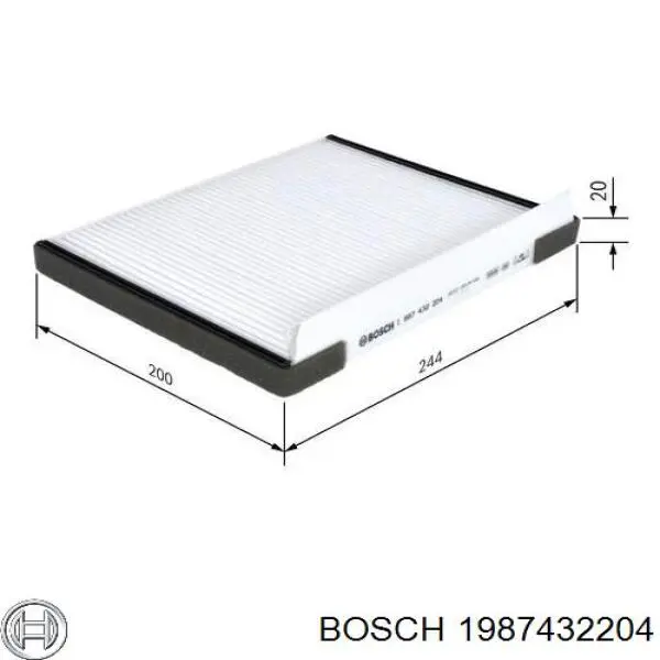 Filtr kabiny Bosch 1987432204 cena, od 9,31 USD