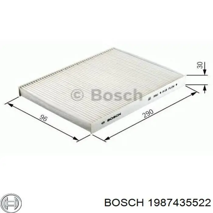 Filtr kabiny Bosch 1987435522 cena, od 16,06 USD