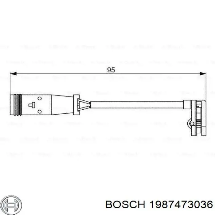 1987473036 Bosch Czujnik zużycia klocków hamulcowych tylny