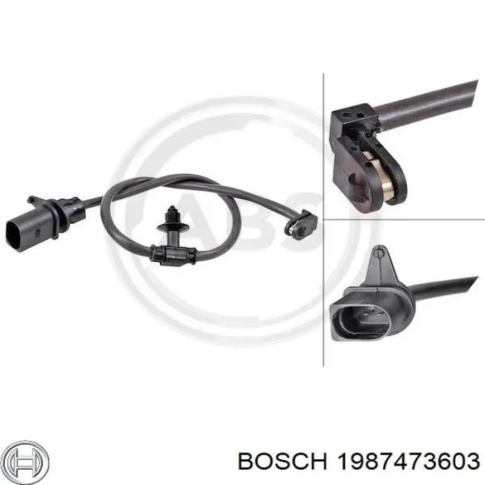 Czujnik zużycia klocków hamulcowych tylny Bosch 1987473603 cena, od 7,79 USD
