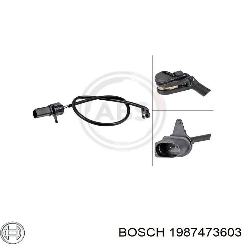 1987473603 Bosch Czujnik zużycia klocków hamulcowych tylny