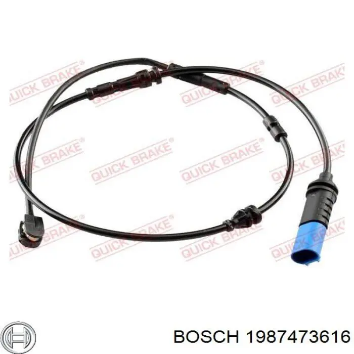 Czujnik zużycia klocków hamulcowych przedni 1987473616 Bosch