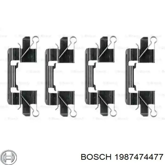 Zestaw sprężynek do mocowania klocków tarczowych przednich Bosch 1987474477 cena, od 13,91 USD