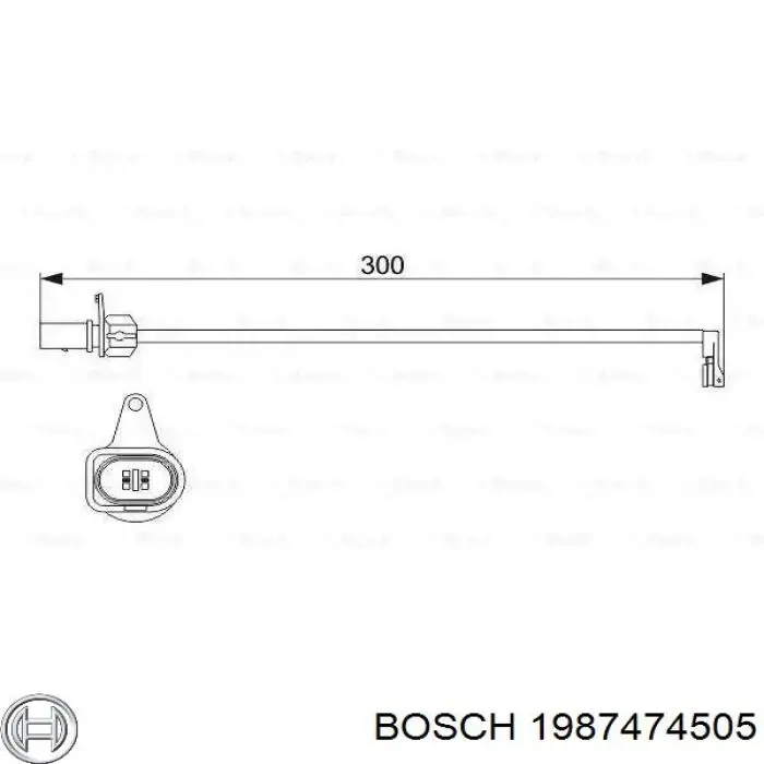 1987474505 Bosch czujnik zużycia klocków hamulcowych przedni