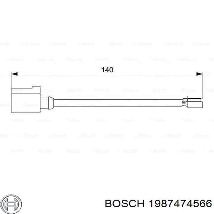 1987474566 Bosch Czujnik zużycia klocków hamulcowych tylny
