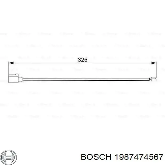 1987474567 Bosch Czujnik zużycia klocków hamulcowych przedni