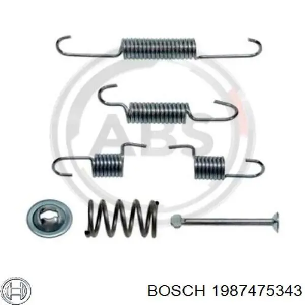 1987475343 Bosch zestaw montażowy szczęk hamulcowych tylnych