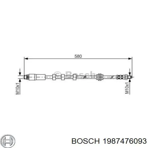 1987476093 Bosch Przewód hamulcowy