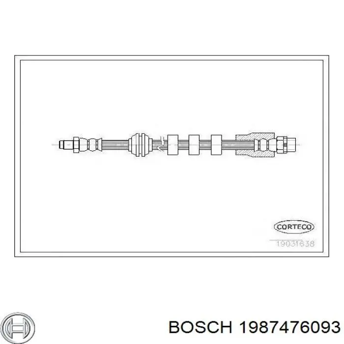 Do koszyka 1987476093 Bosch Przewód hamulcowy