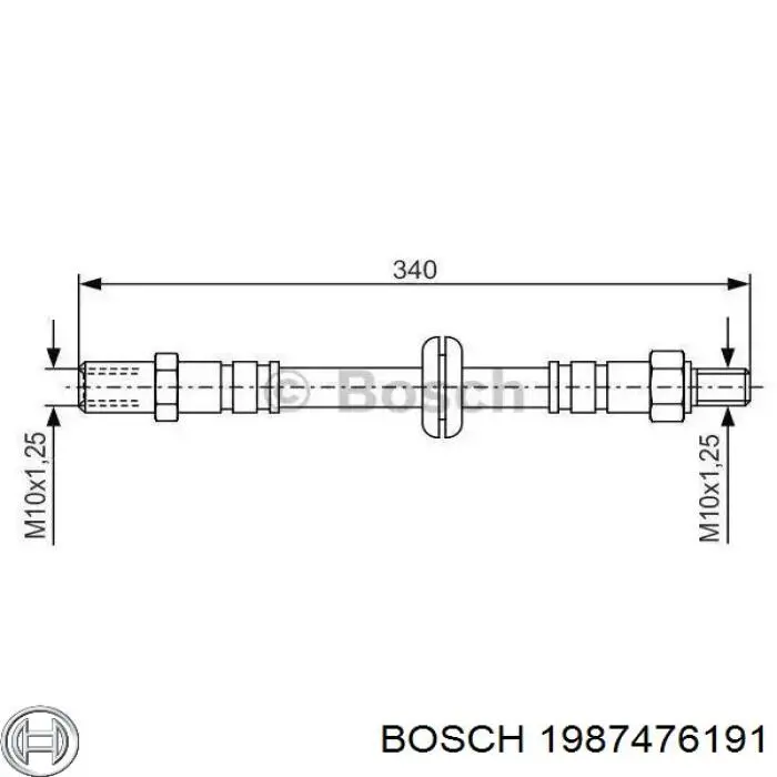 Przewód hamulcowy przedni Bosch 1987476191 cena, od 11,23 USD