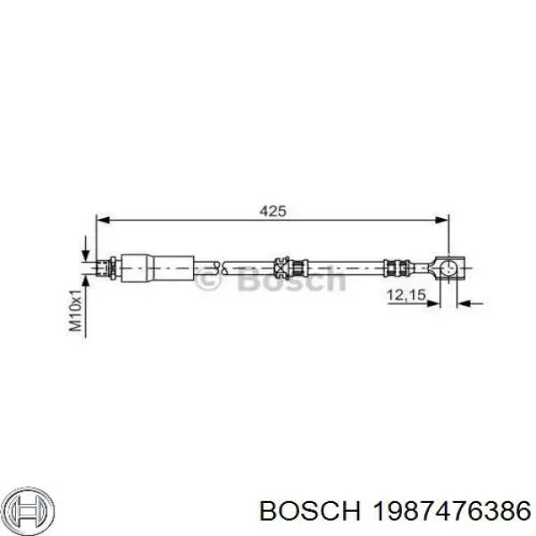 Przewód hamulcowy przedni 1987476386 Bosch
