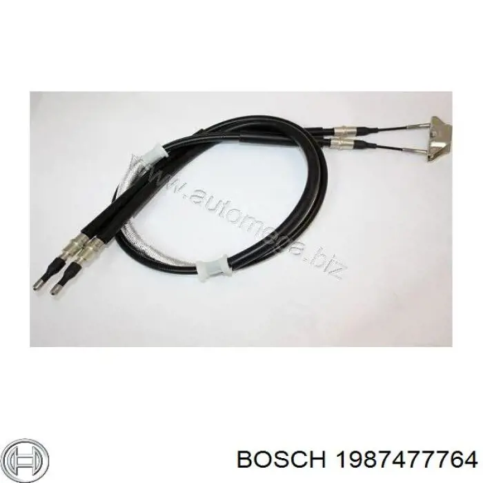 Do koszyka 1987477764 Bosch Linka hamulca ręcznego tylna prawa/lewa