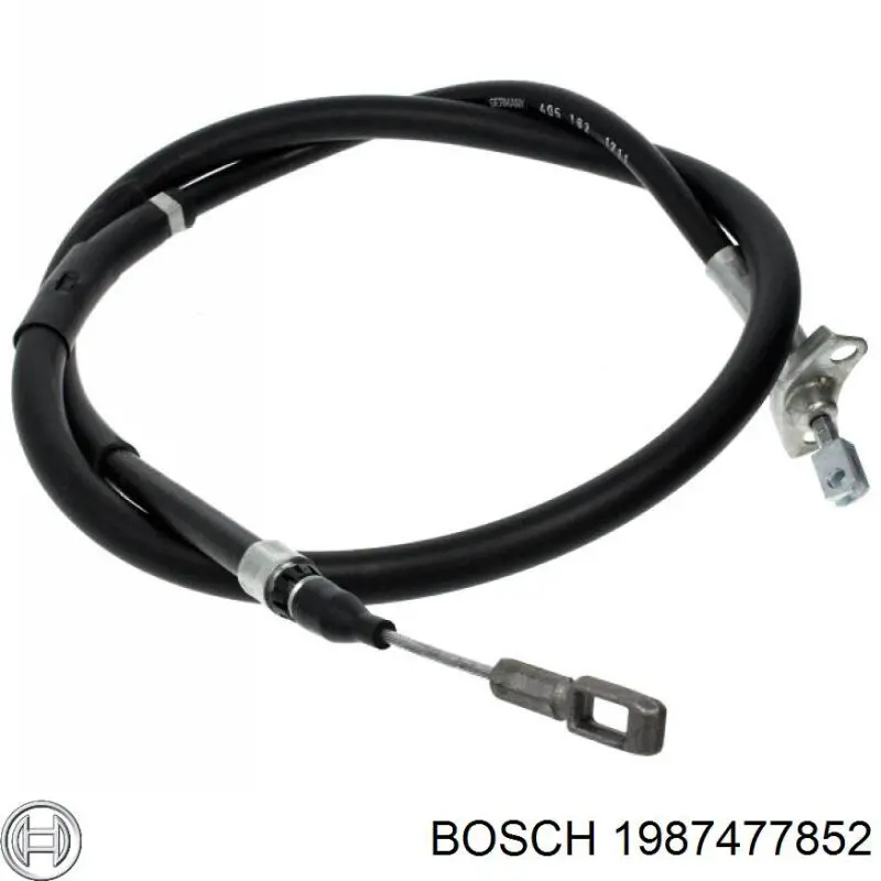 Do koszyka 1987477852 Bosch Linka hamulca ręcznego tylna prawa/lewa
