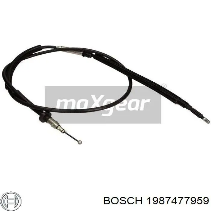 Do koszyka 1987477959 Bosch Linka hamulca ręcznego tylna prawa/lewa