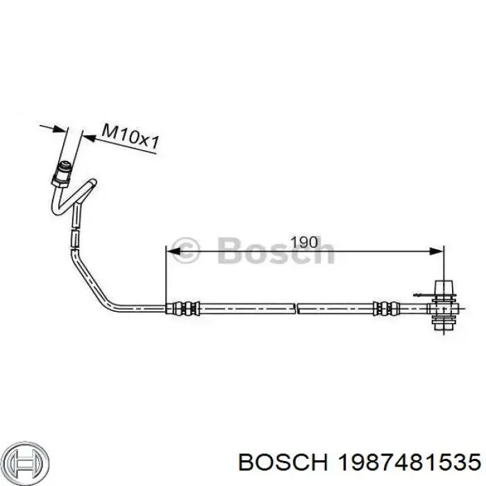 Przewód hamulcowy tylny prawy Bosch 1987481535 cena, od 26,52 USD
