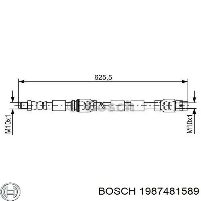 1987481589 Bosch przewód hamulcowy przedni